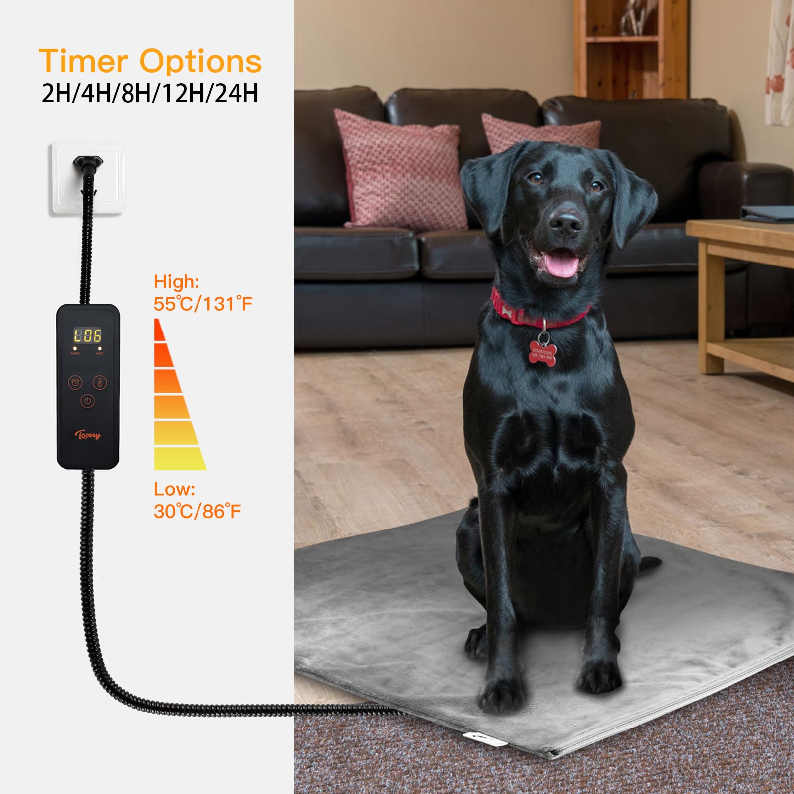 Toozey manta interior para perros y gatos en días fríos.