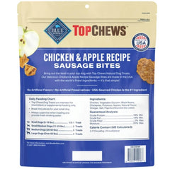 Top Chews Pollo y Manzana Receta, etiqueta del producto, ideal para premiar sin aditivos