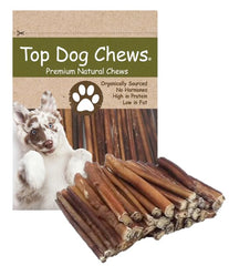 Top Dog Chews: hueso de res 6 pulgadas en empaque de 25, masticación prolongada.