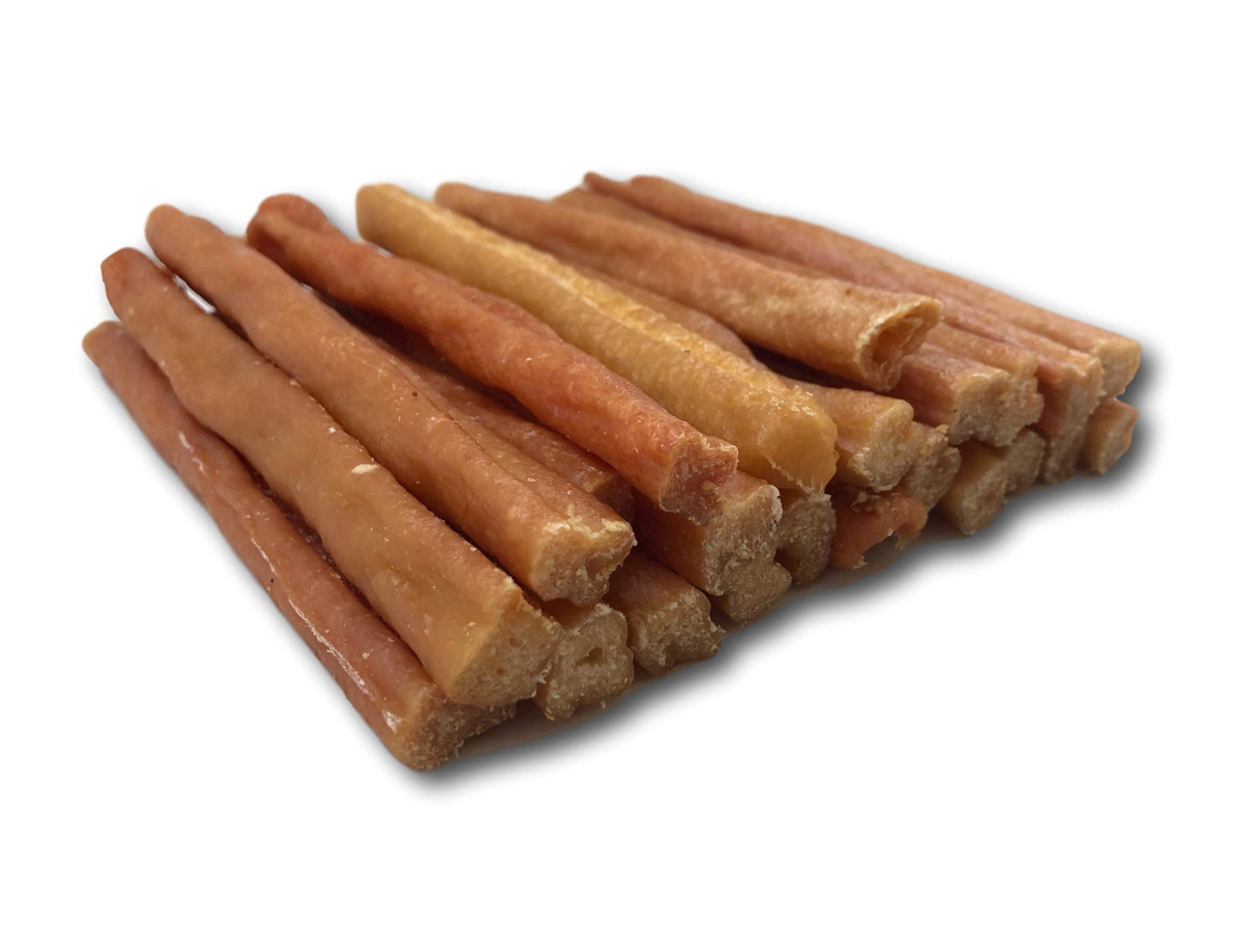Top Dog Chews Tendón de Pavo Redondo Suave, ingrediente único de pavo de alta calidad.
