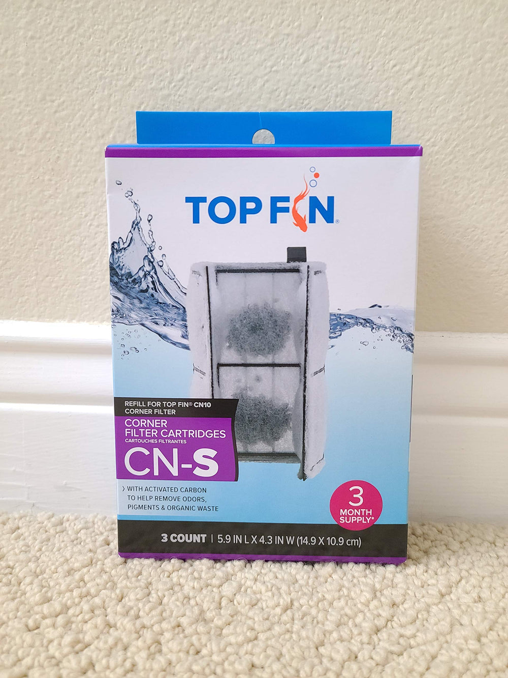 Top Fin CN-S: cartuchos de filtro de esquina para un agua más clara y saludable en tu acuario.
