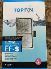 Detalle del cartucho filtrante Top Fin EF-S para reducción de olores y residuos.