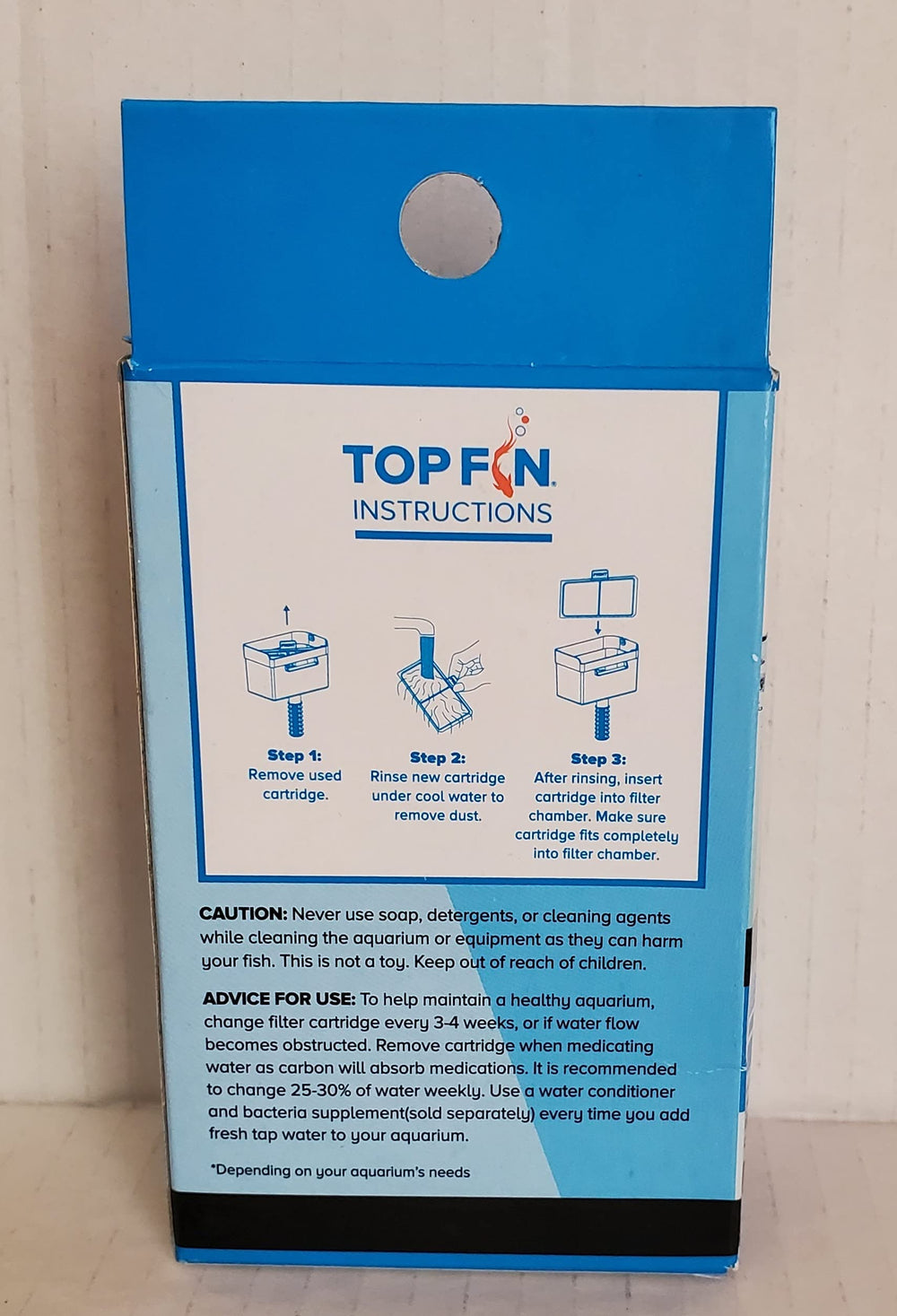 Refil BF5 BettaFlo de Top Fin para acuarios de escritorio.
