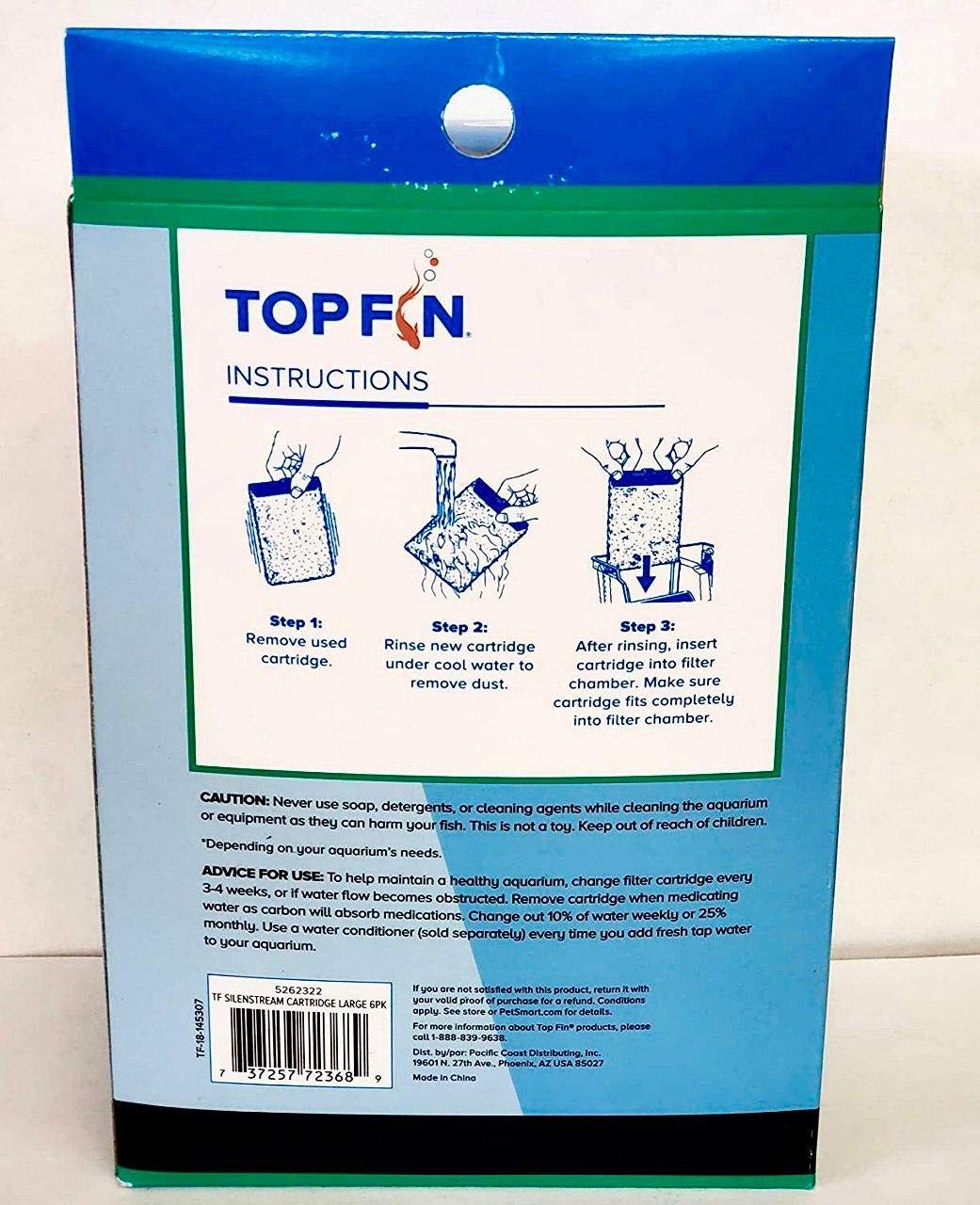Top Fin Silenstream PF-L: cartucho de repuesto para filtración diaria, instalación sencilla.