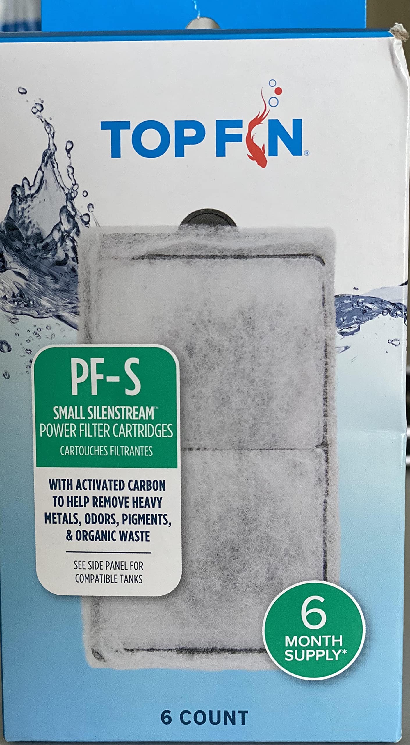 Top Fin Silenstream PF-S: cartuchos filtro pequeños para acuario limpio y estable.