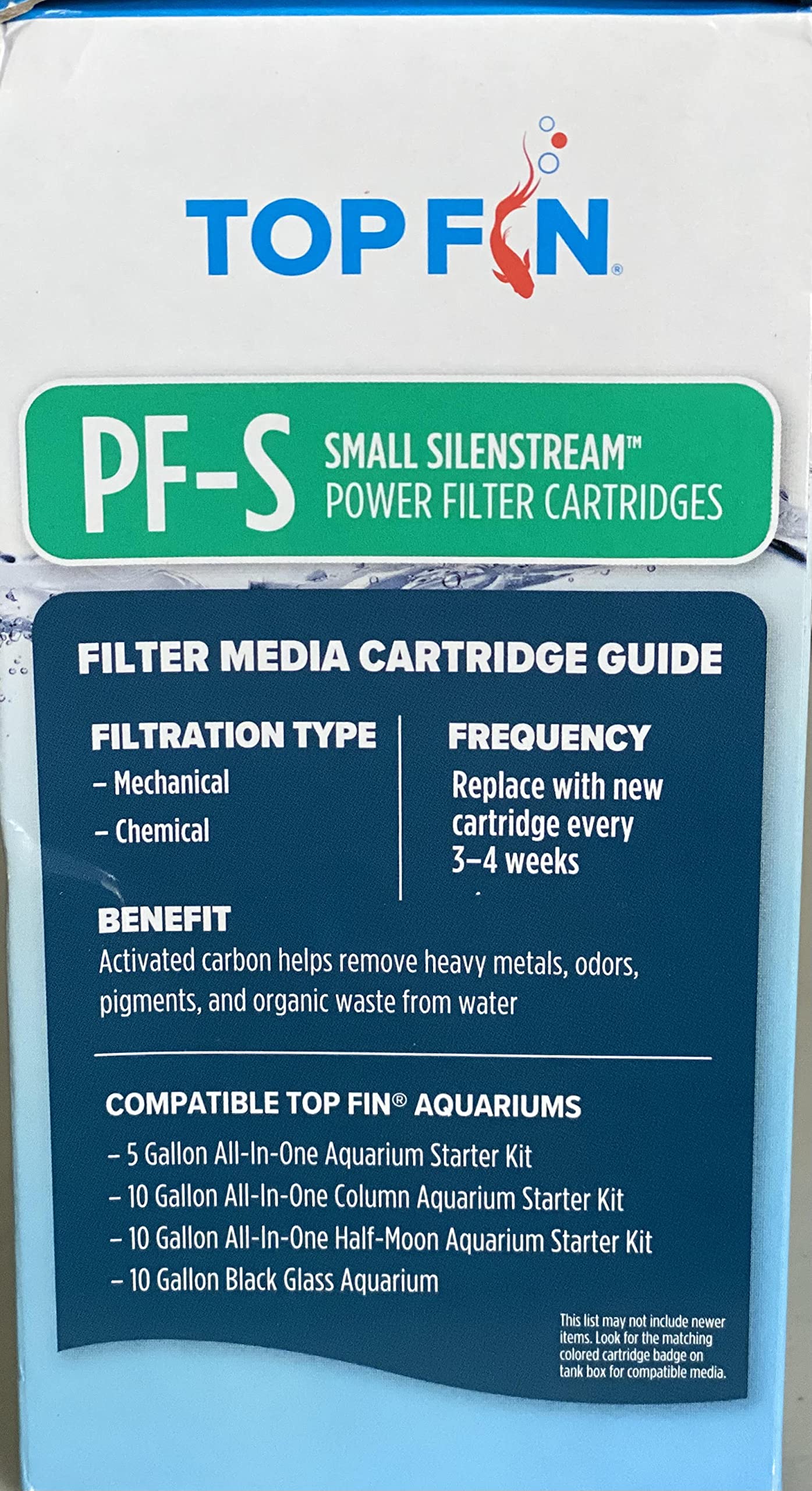Top Fin Silenstream PF-S: paquete de 6 cartuchos para mayor conveniencia.
