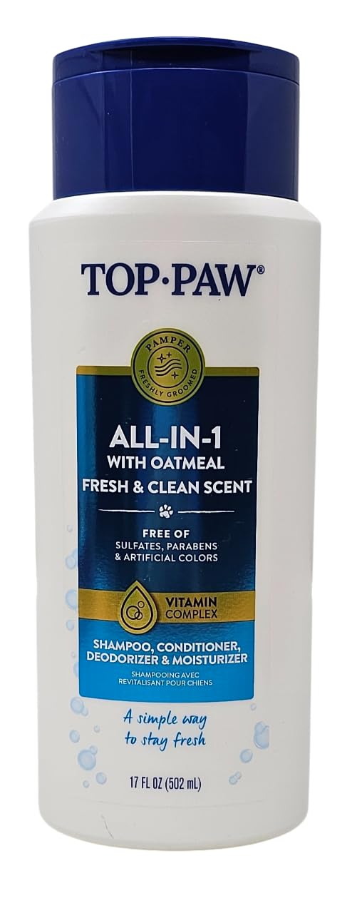 Top Paw Champú Avena, fórmula sin sulfatos y colorantes.