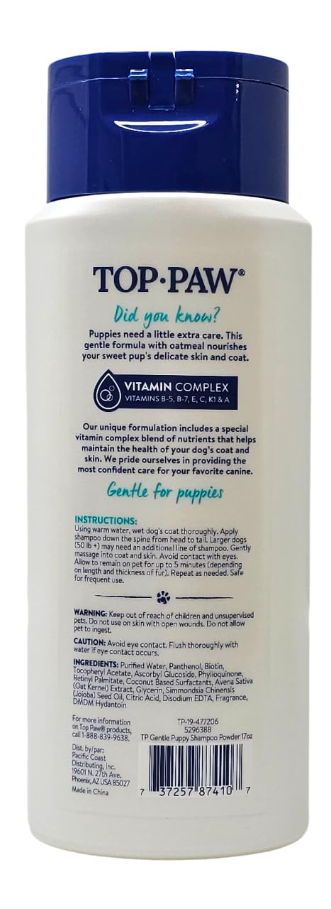 Top Paw champú cachorro instrucciones-uso: guía rápida para baños frecuentes