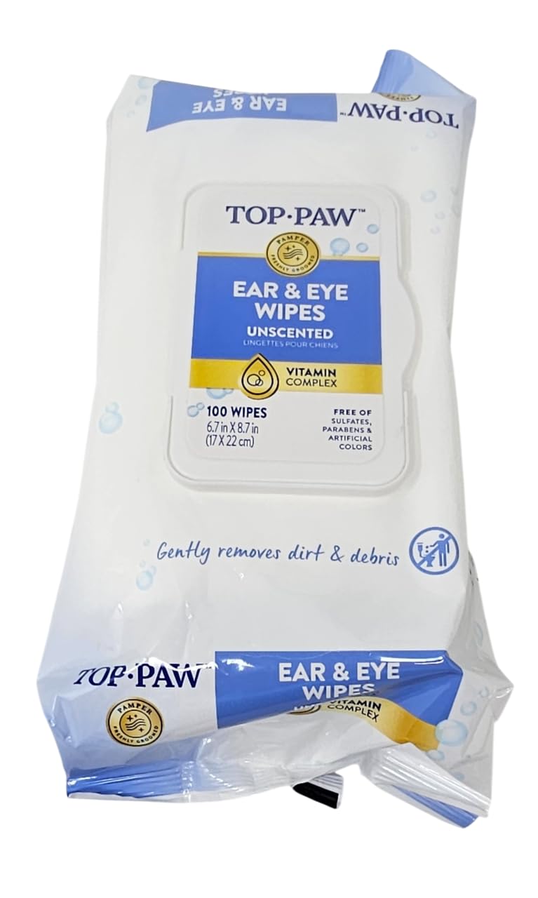 TOP PAW: toallitas para orejas y ojos, limpieza suave para perros.