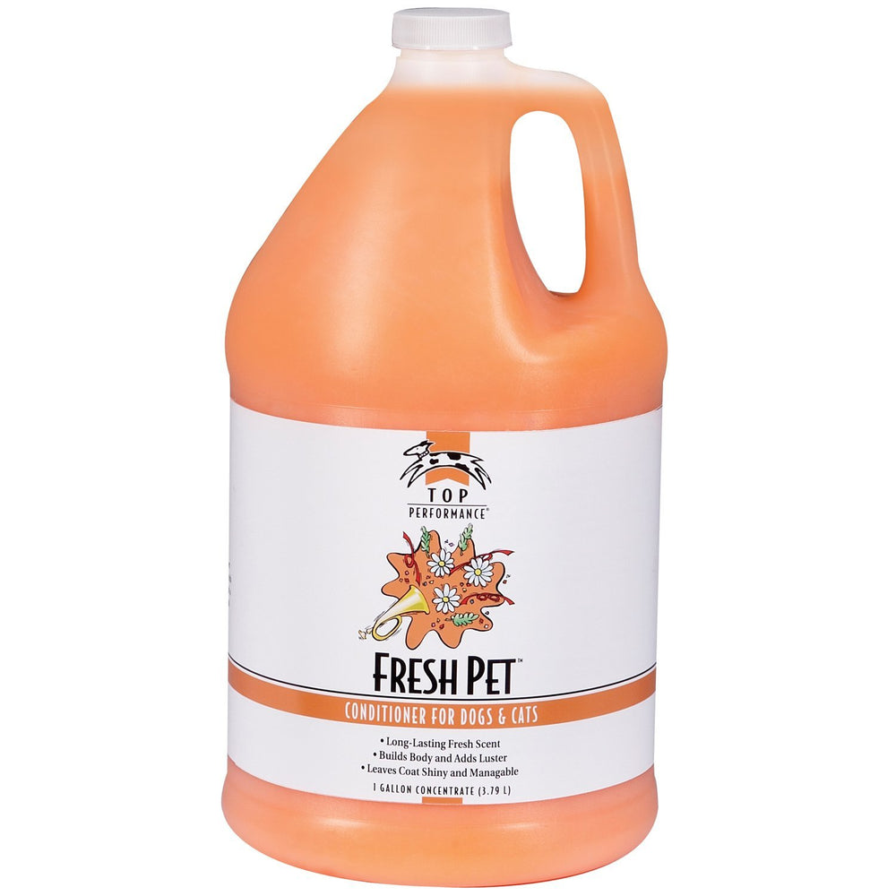 Top Performance Fresh Pet Conditioner en botella de 1 galón, listo para suaves cuidados diarios.