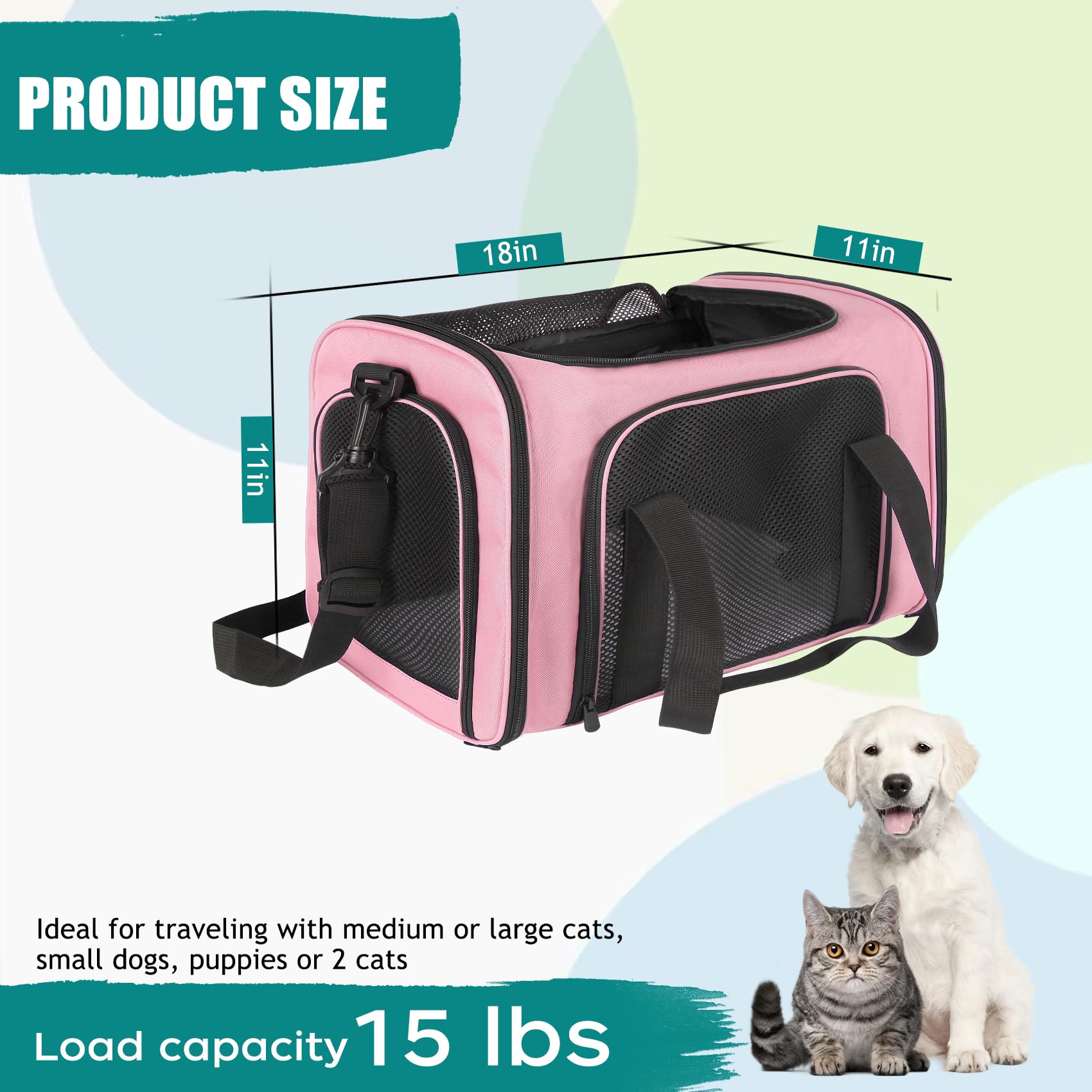 Top tasta transportín resistente a arañazos para mascotas activas.