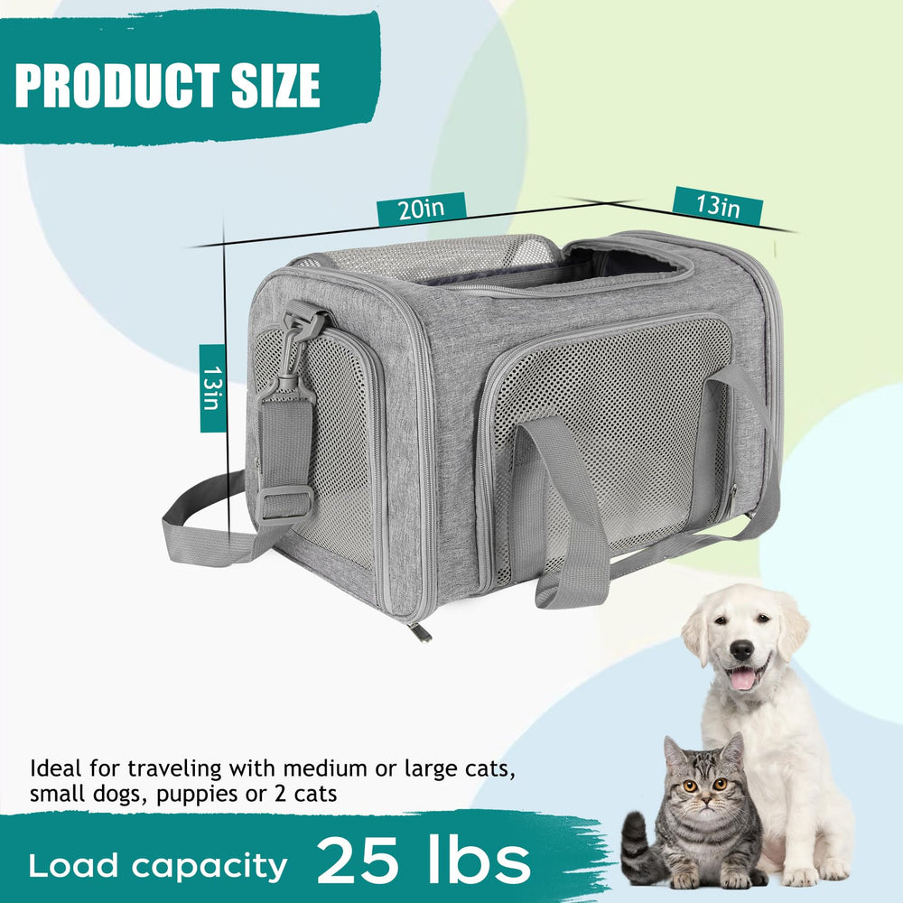 Top Tasta carrier mascotas, ventanas de malla 4 lados para ventilación.