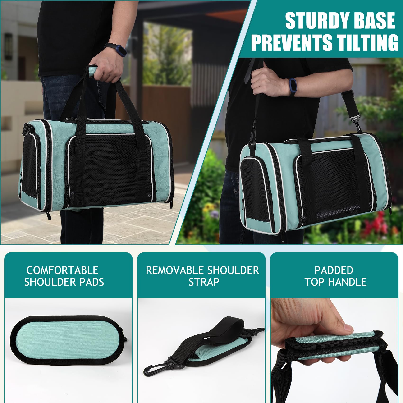 Top tasta transportín disponible en mediano y grande para mascotas
