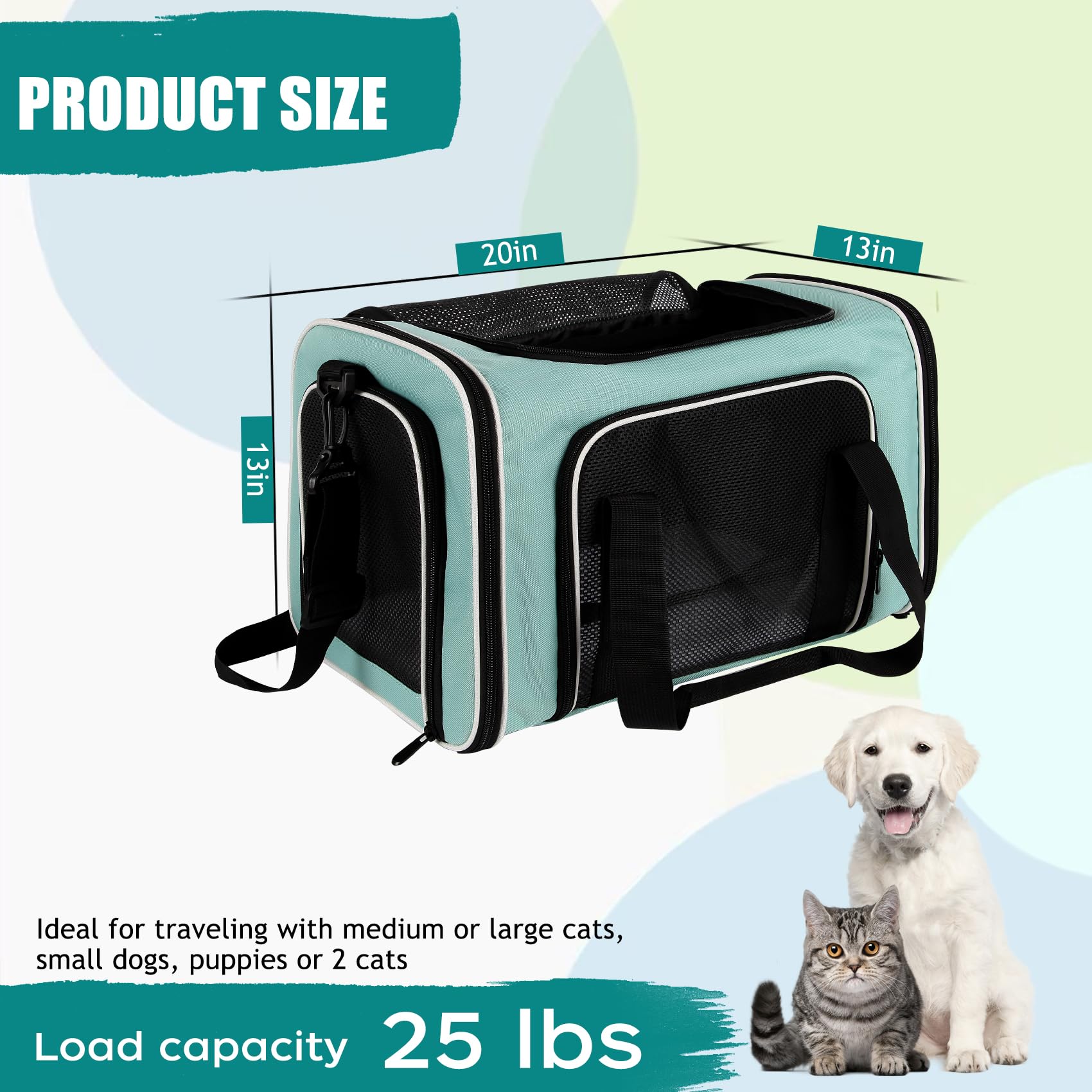 Top tasta transportín con ventanas cuatro lados para buena ventilación