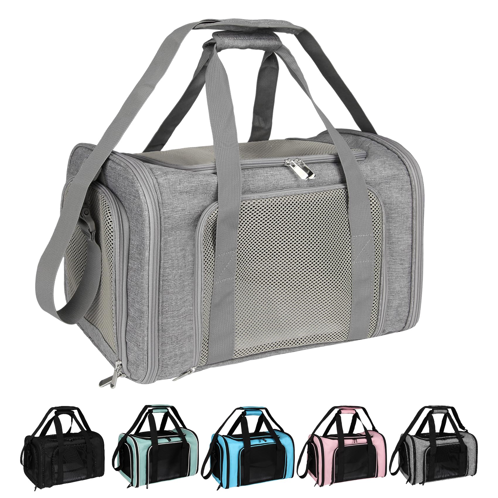 Top tasta transportín blando para perros y gatos, cómodo y seguro para viajes.