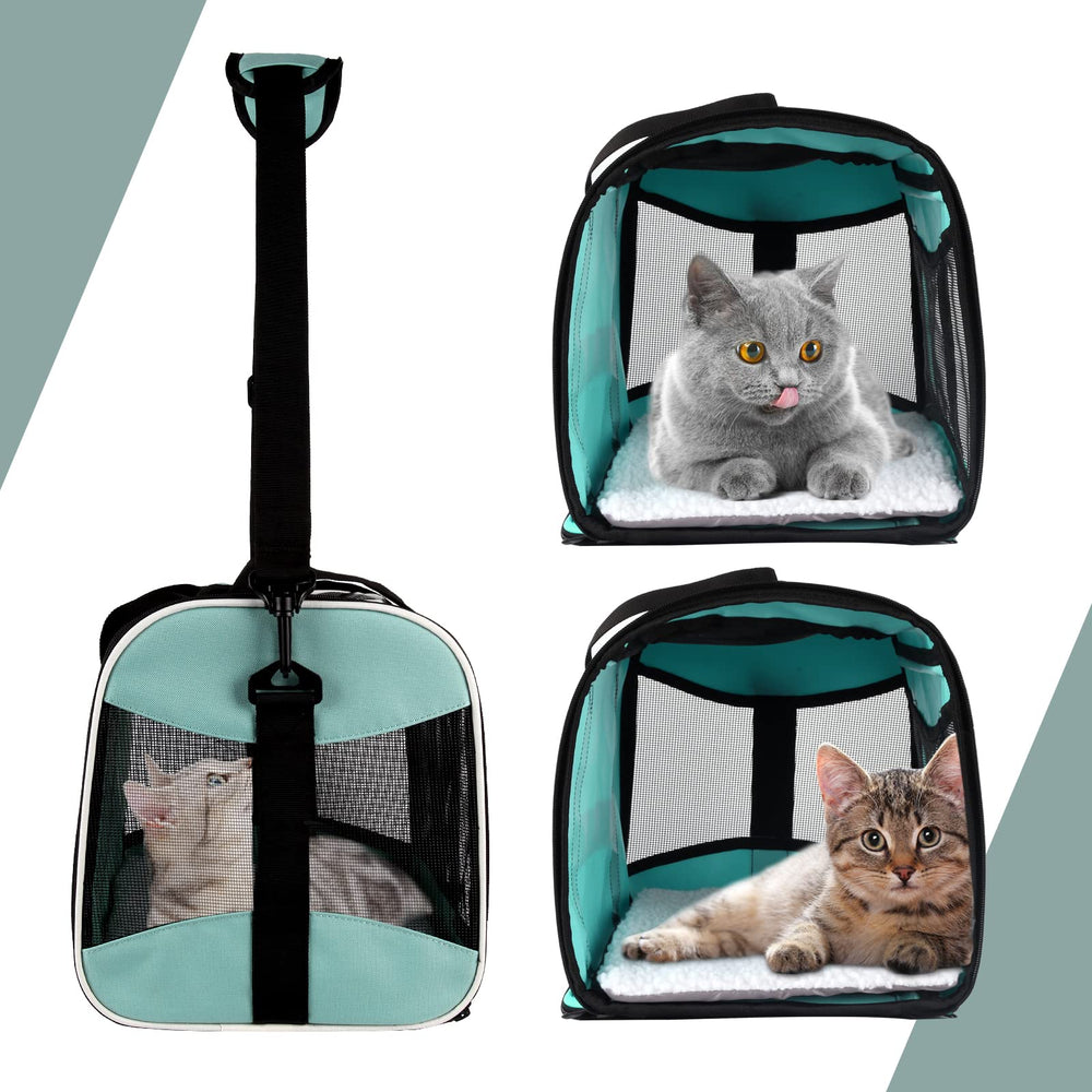 Transportín Top Tasta para gato con ventilación nylon para flujo de aire.