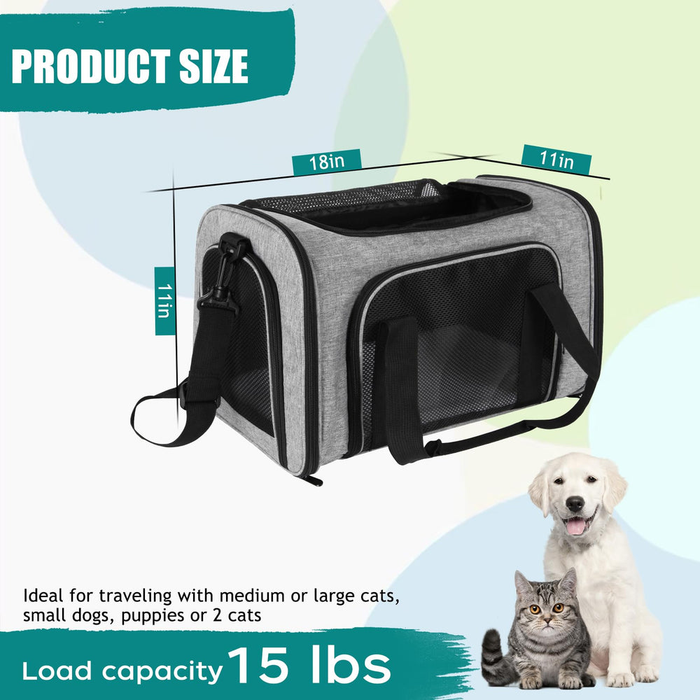 Top tasta Transportín con ventanas de malla para buena ventilación