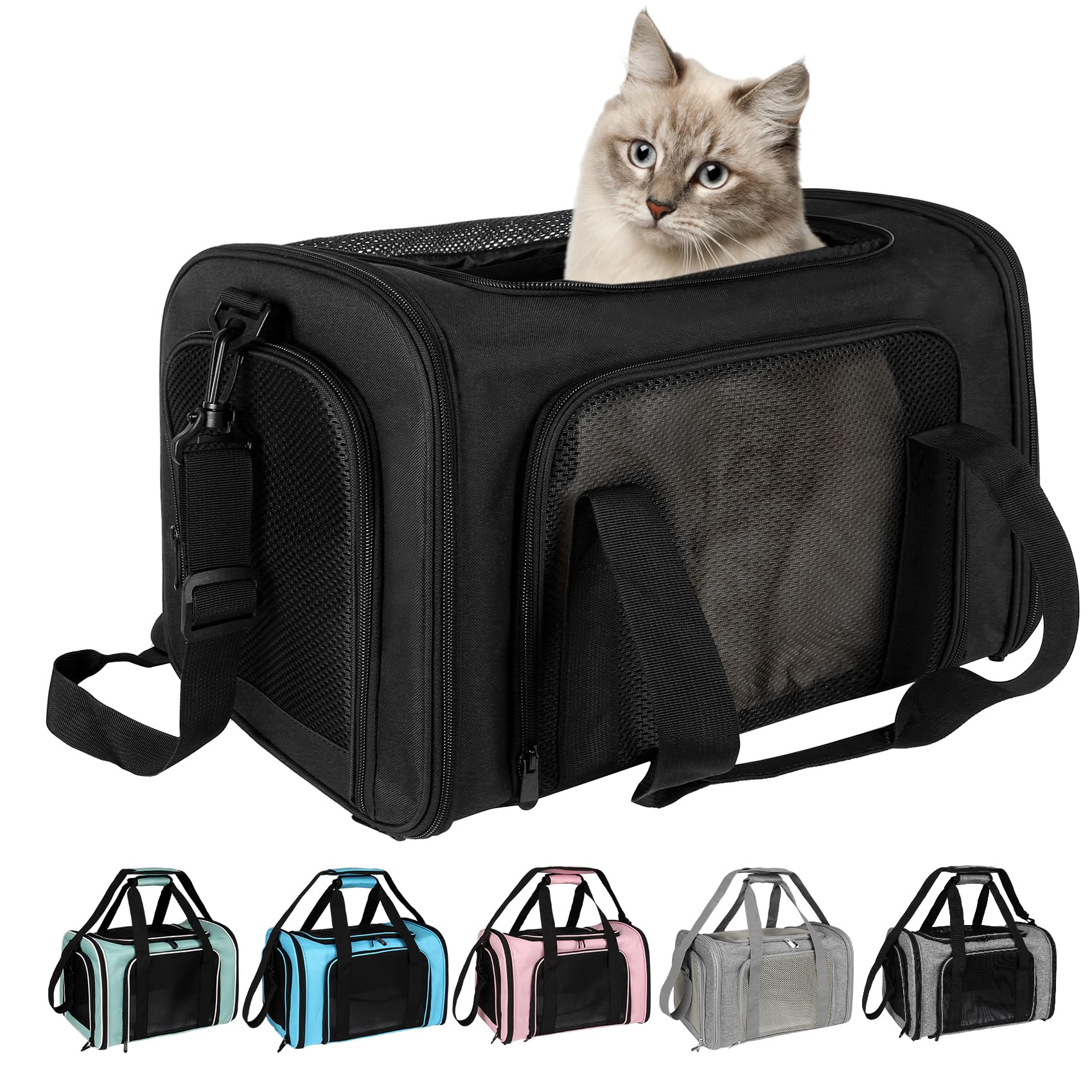 Top tasta transportín blando, cojín suave desmontable para confort