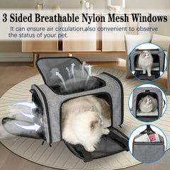 Top Tasta transportín con ventanas de aire para visibilidad y ventilación