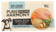 Topco Associates Pure Harmony, croquetas-pollo-cebada-guisantes, textura satisfactoria para una comida diaria.