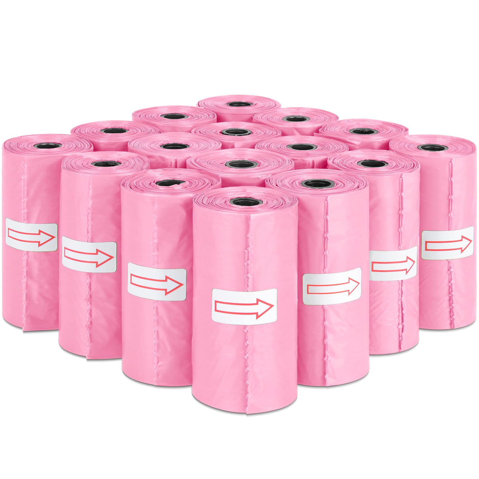 Toplive bolsas para caca de perro rosa y duraderas para paseos al aire libre.