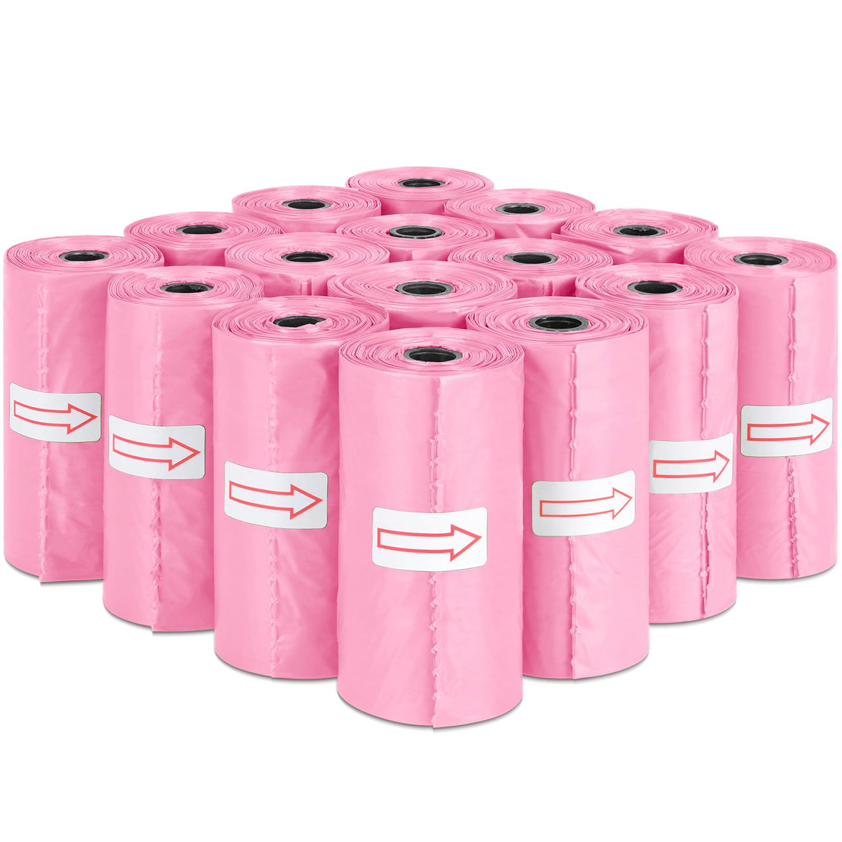 Toplive bolsas para caca de perro rosa y duraderas para paseos al aire libre.