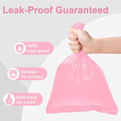 Toplive bolsas para caca de perro rosa, tamaño práctico para razas pequeñas y medianas.