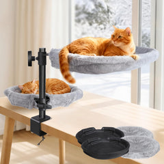 Topmart doble plataforma para gato en escritorio con rotación 360