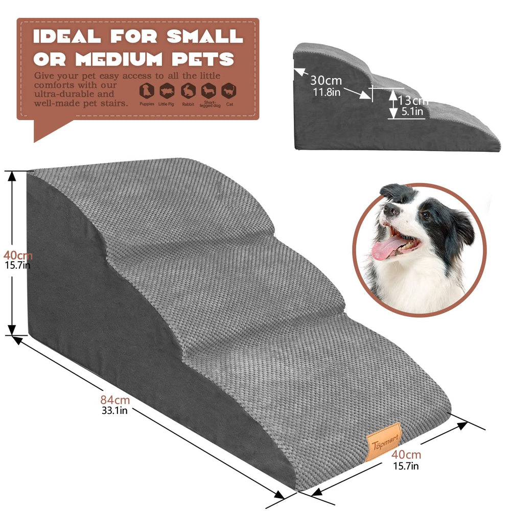 Topmart escaleras para perros en espuma de alta densidad para uso cómodo