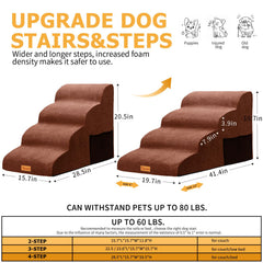 Topmart escalera para mascotas de anchura extra para acceso cómodo.