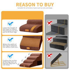 Topmart escalera con funda lavable a máquina para limpieza rápida.