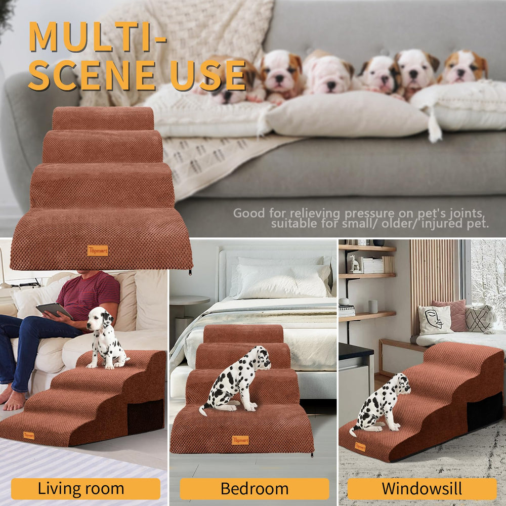 Topmart escalera de cuatro niveles, ideal para subir al sofá o cama.