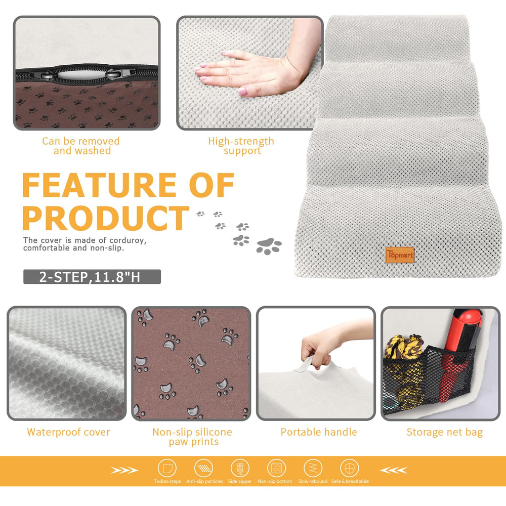 Topmart escalones: funda lavable a máquina protege la espuma y facilita limpieza