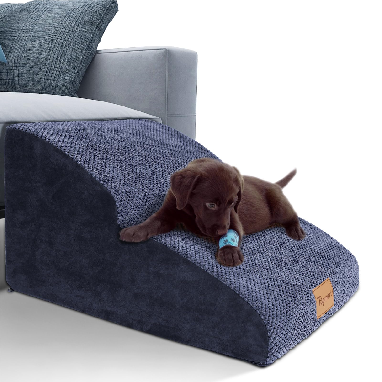 Topmart rampa para perro con espuma de alta densidad y funda impermeable para uso diario