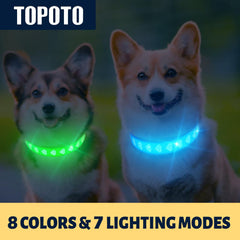 TOPOTO collar con 15 modos de iluminación, estilo y visibilidad personalizable
