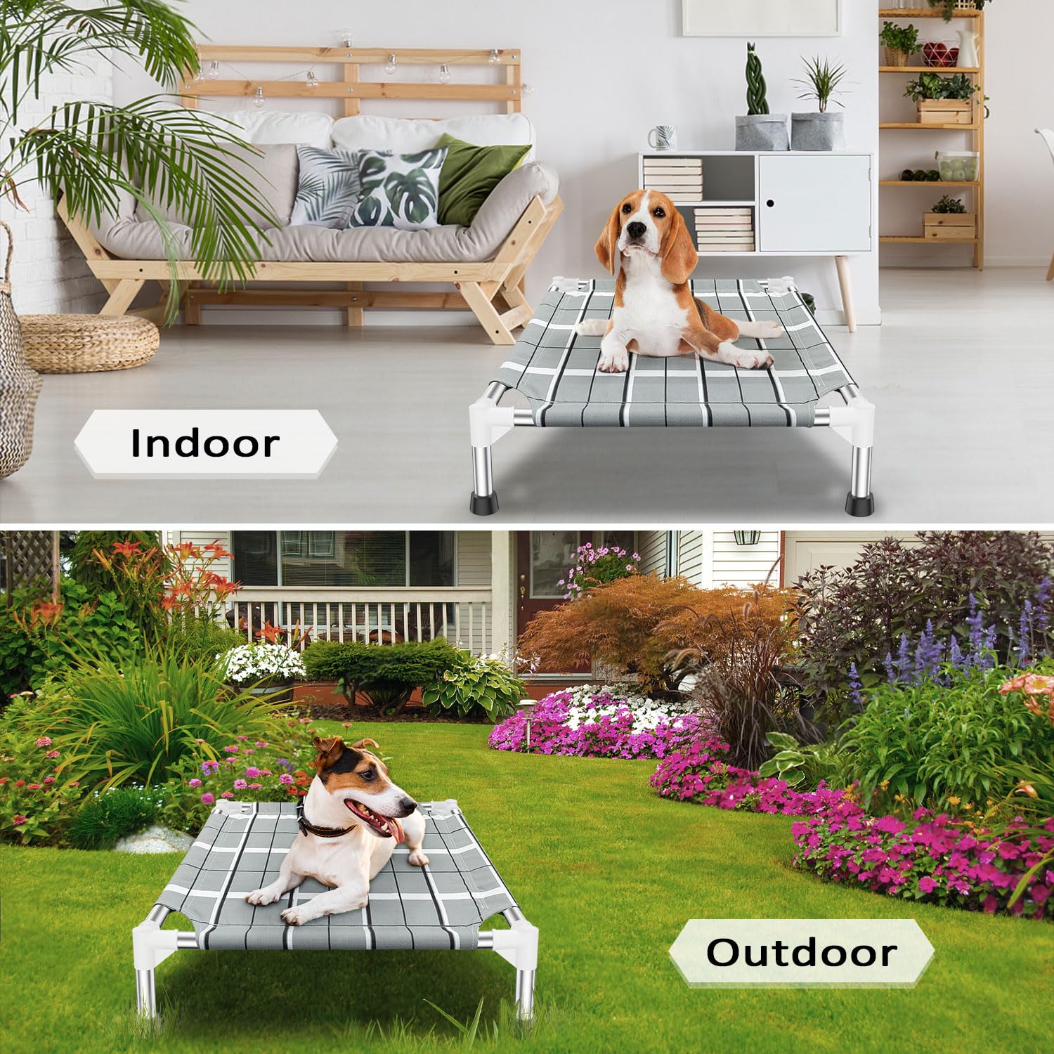 Cama para perro Topsmartking, portátil para interior y exterior, lista para viaje.