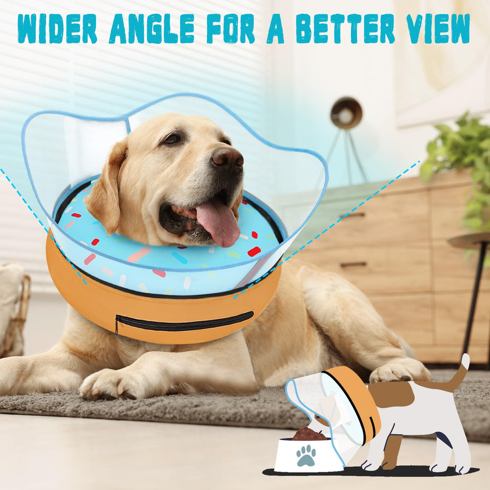 Toptakeit collar rosquilla inflable para perro, cierre ajustable para un ajuste seguro.