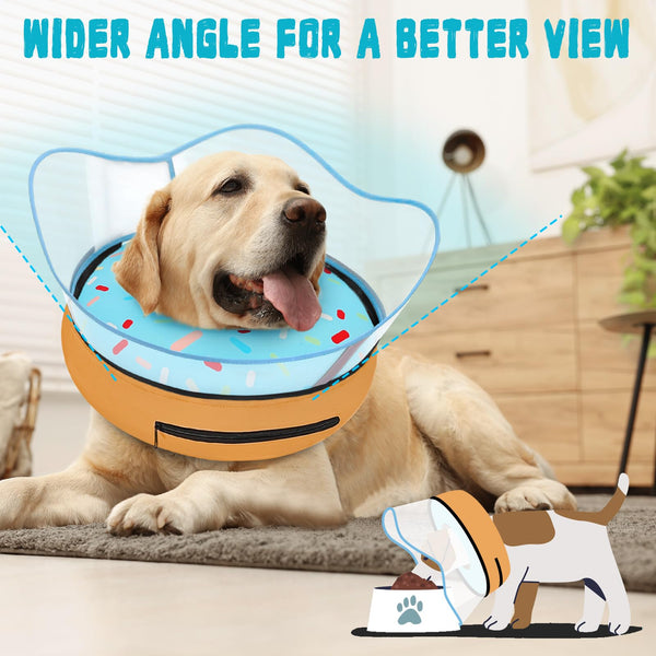 Toptakeit collar rosquilla inflable para perro, cierre ajustable para un ajuste seguro.