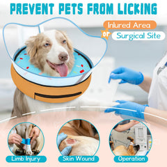 Toptakeit collar rosquilla inflable para perro, confort interior que acompaña la recuperación.