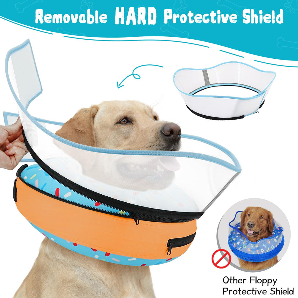 Toptakeit collar rosquilla inflable para perro, limpieza fácil gracias a la funda extraíble.