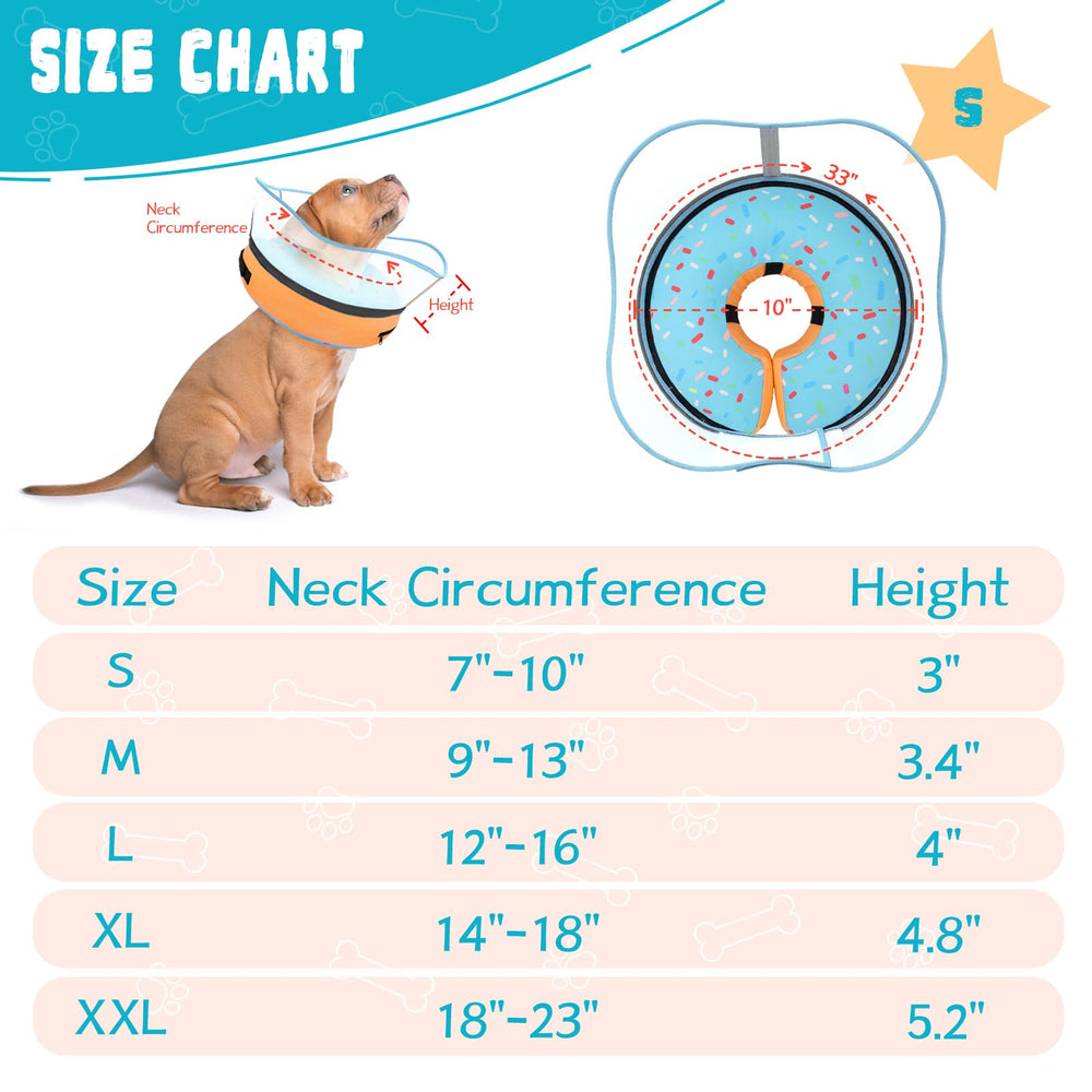 Toptakeit collar rosquilla inflable para perro, seguridad interna evita escapes.