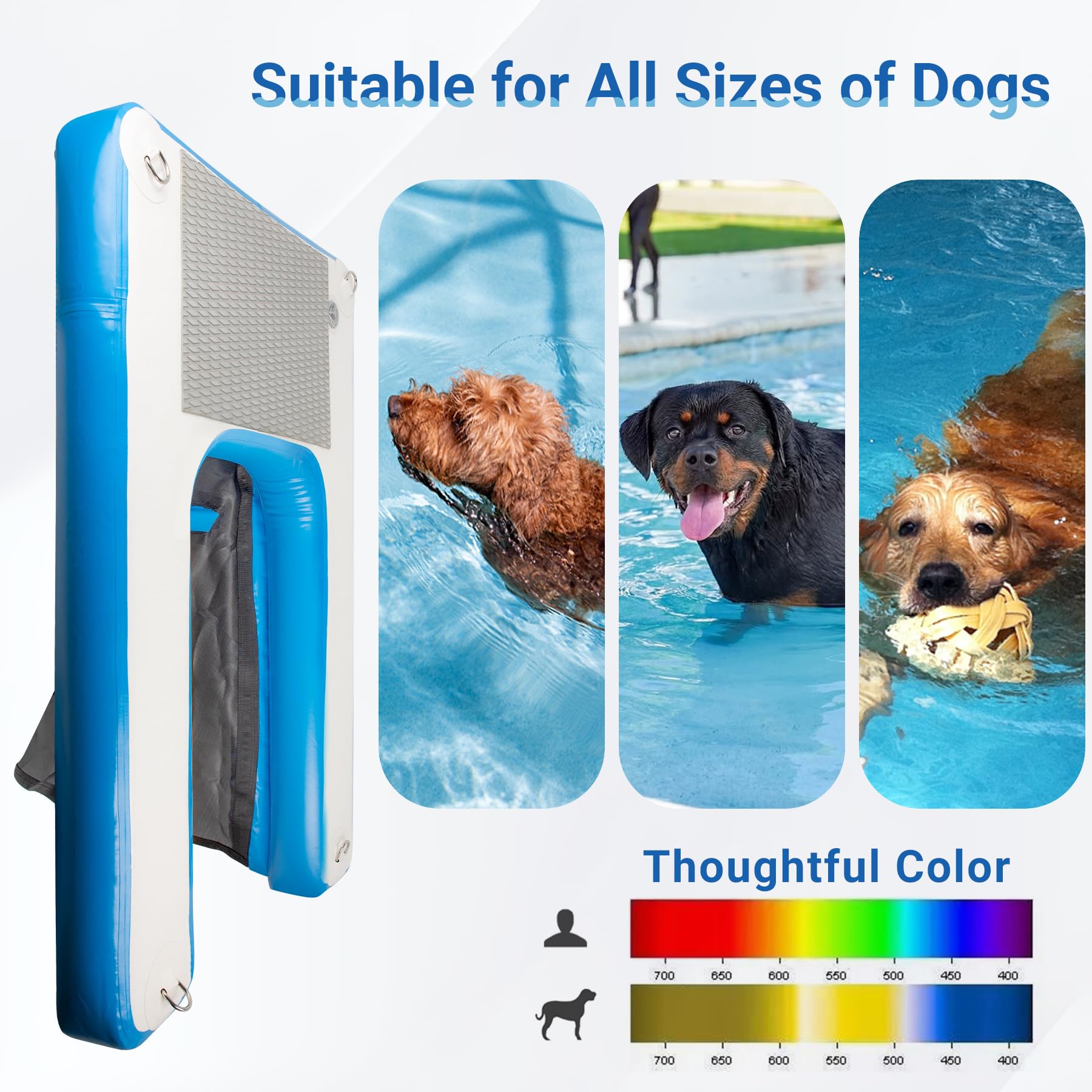 Toriexon rampa para perros, capacidad de hasta 230 libras para perros grandes.