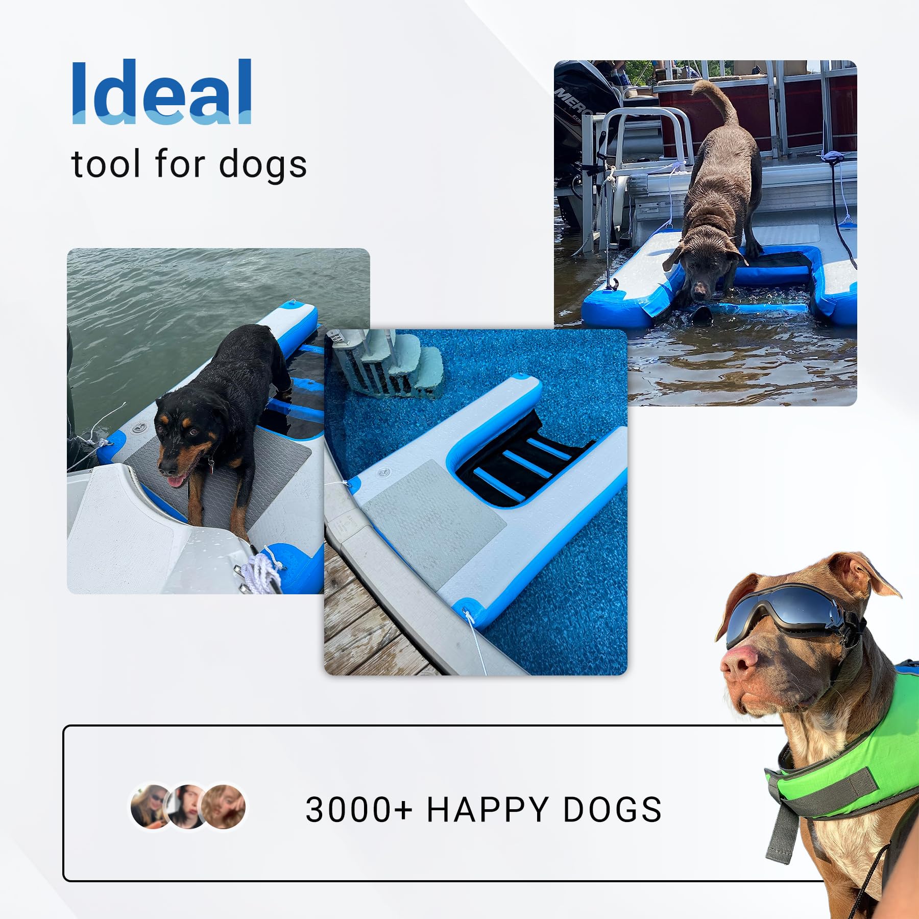 Toriexon rampa para perros, superficie duradera y resistente a pinchazos para uso prolongado.