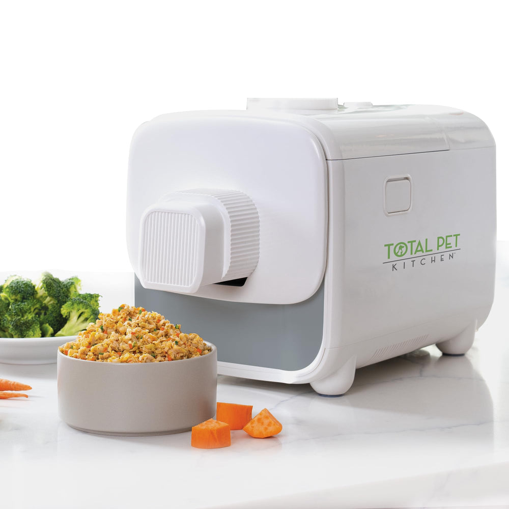 Total Pet Kitchen: olla cerámica visible para durabilidad y limpieza fácil.