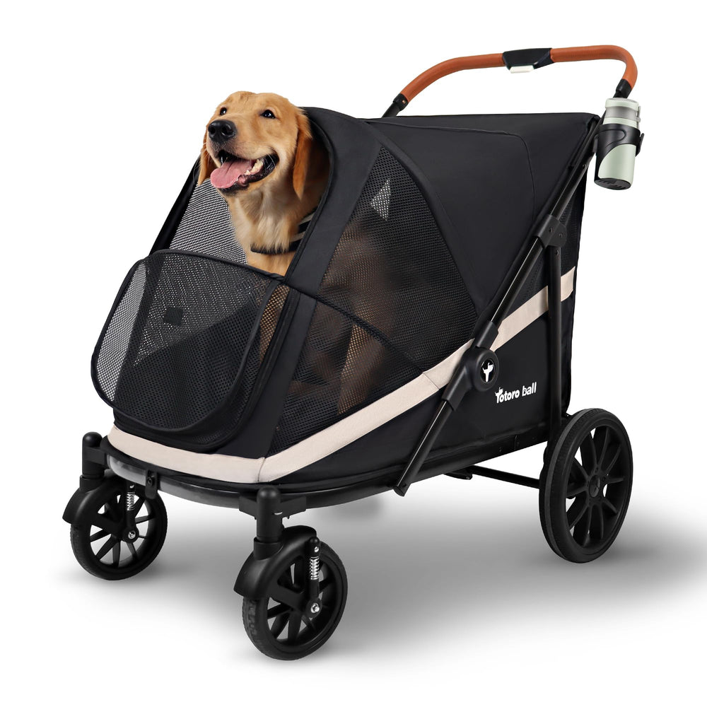 Totoro Ball coche para perros grandes plegado en una sola pulsación para ahorrar espacio