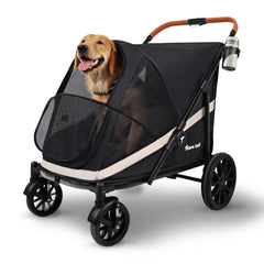 Totoro Ball coche para perros grandes plegado en una sola pulsación para ahorrar espacio