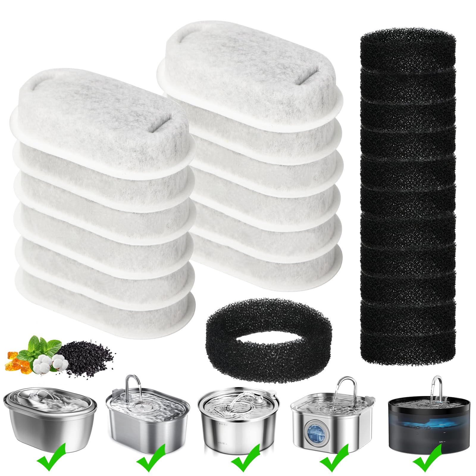 TOUDABBQ bebedero para gatos en acero inoxidable con capacidad 67oz para agua fresca.