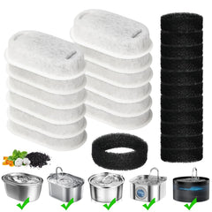 TOUDABBQ bebedero para gatos en acero inoxidable con capacidad 67oz para agua fresca.