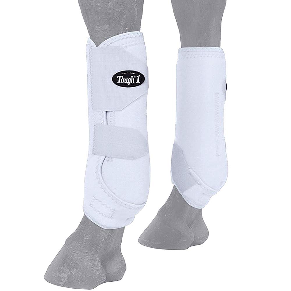Botas Tough-1 ventiladas para Frente tamaño L en blanco, protegen contra agua y polvo.