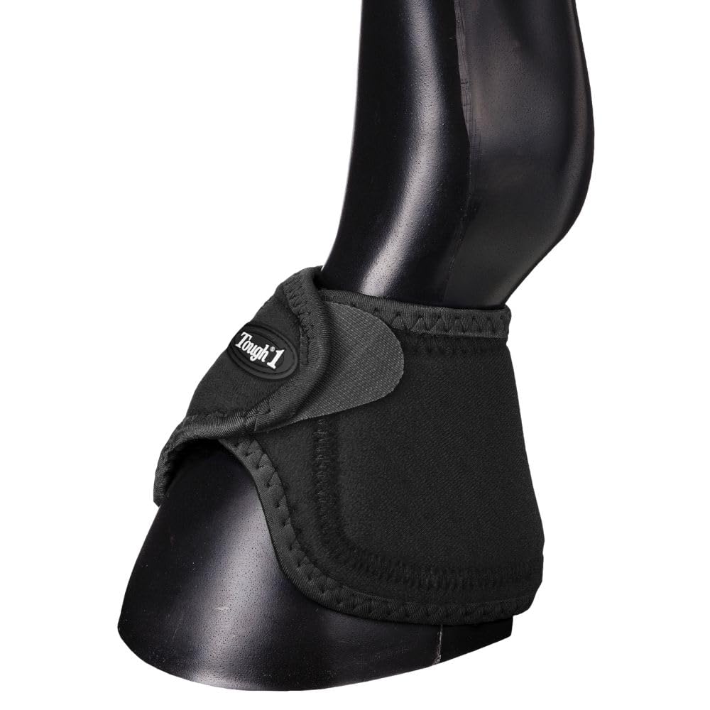 Tough1 botas campana sin giro, negro, talla grande, para protección de la pierna durante el sobrealcance.